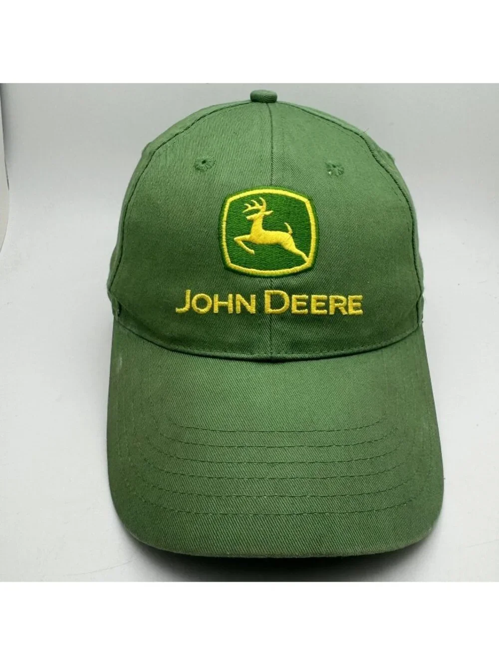 John Deere Green Baseball Cap Hat One Size Fits Most Snapback 100% Cotton